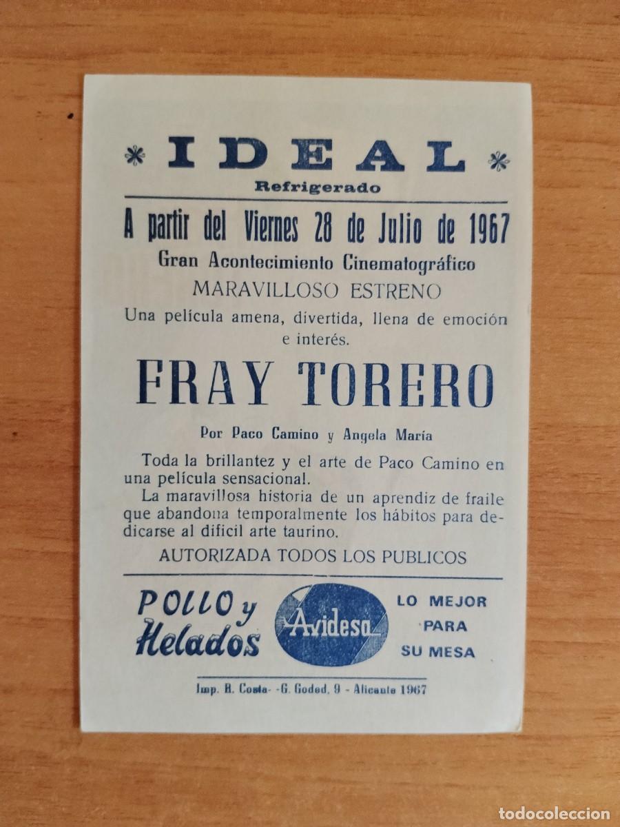 Cine: ROSA-PROGRAMA DE LA PELICULA --FRAY TORERO ct - Foto 2
