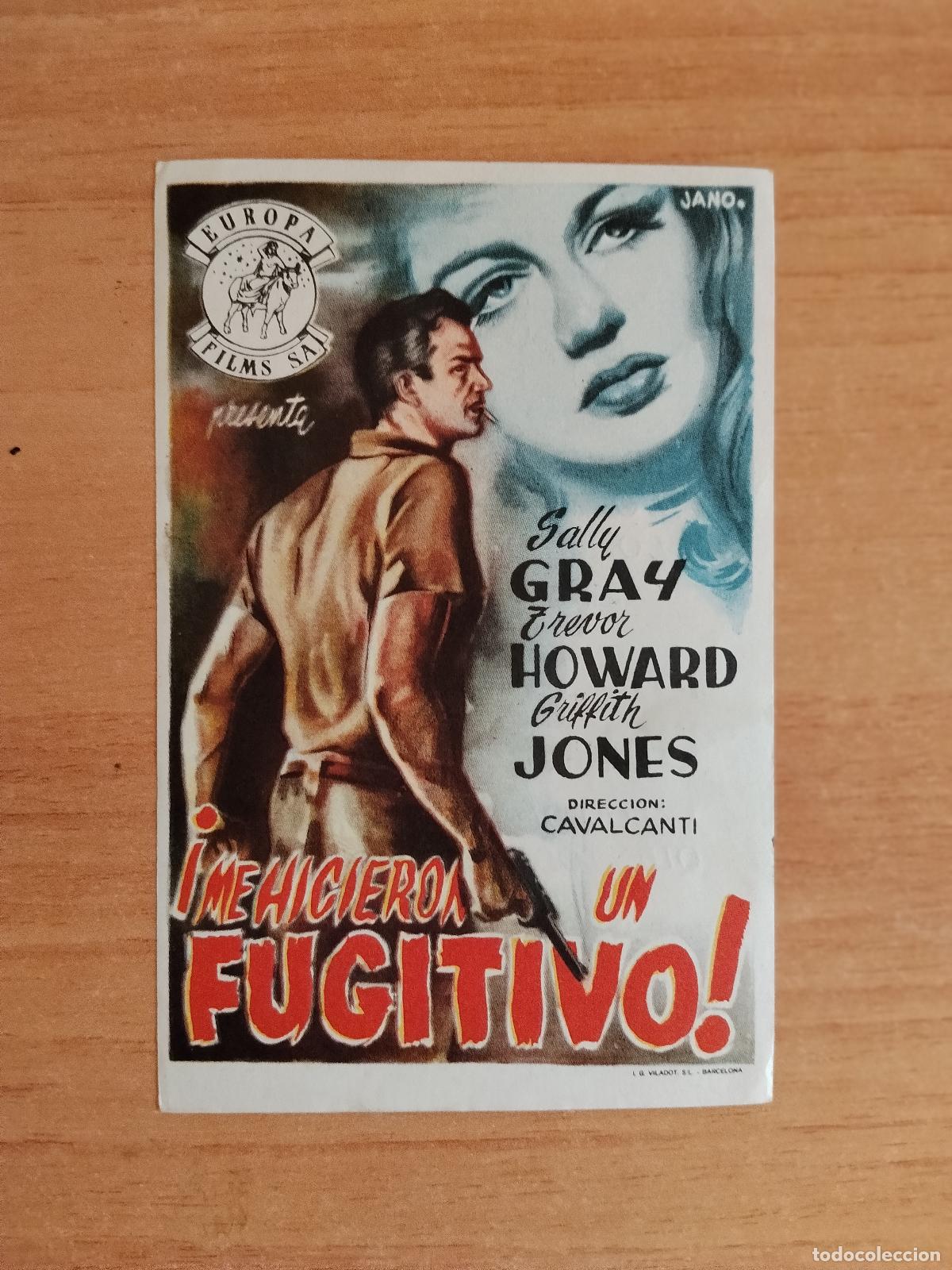 Cine: ROSA-PROGRAMA DE LA PELICULA --ME HICIERON UN FUGITIVO ct