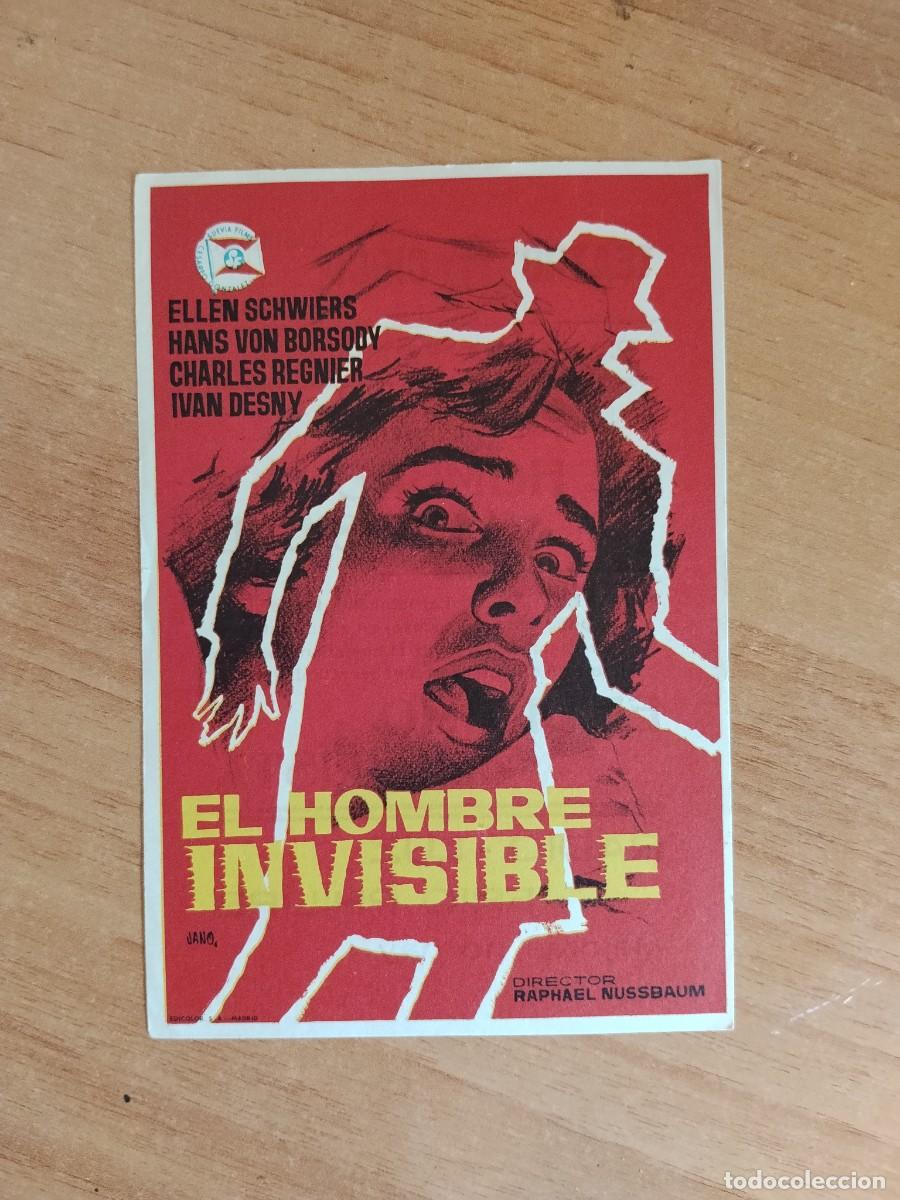 Cine: ROSA-PROGRAMA DE LA PELICULA --EL HOMBRE INVISIBLE ct