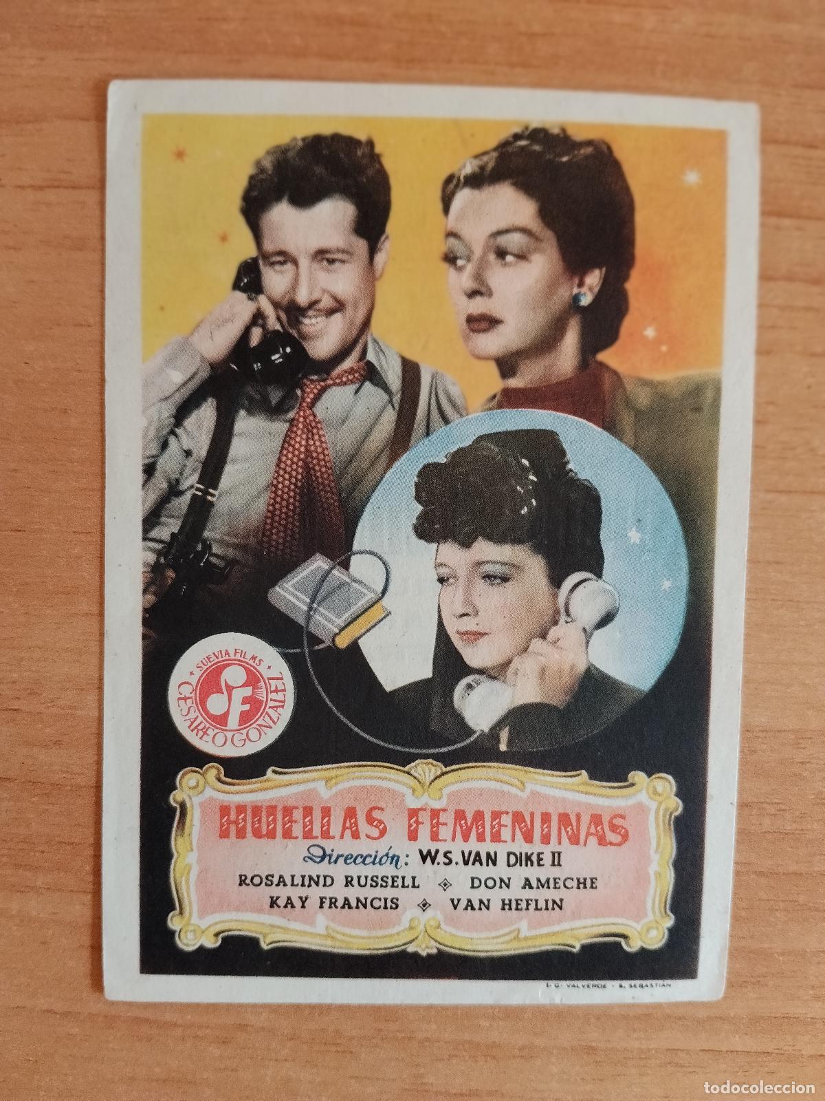  Foglietti di film di film antichi di cinema: TURQ-PROGRAMA DE LA PELICULA --HUELLAS FEMENINAS ct