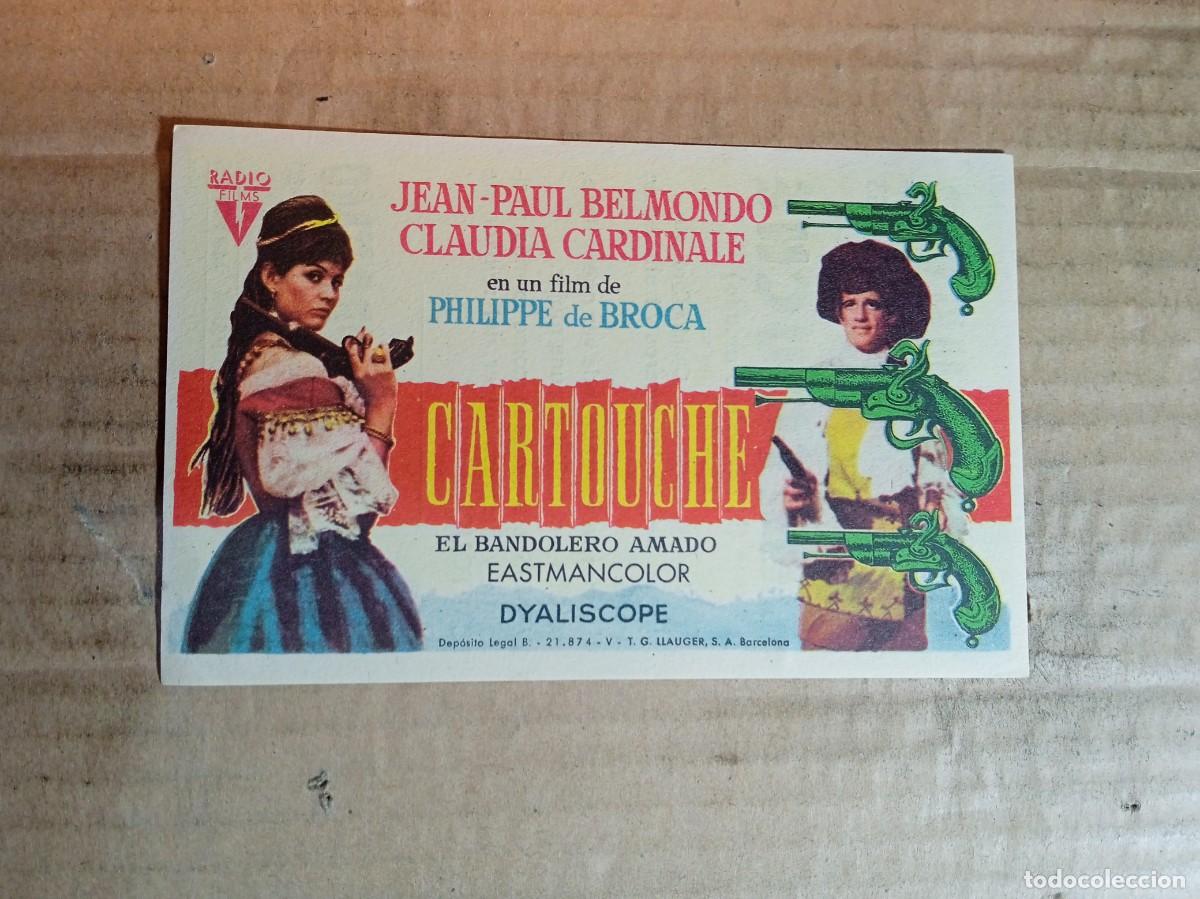Cine: FOLLETO DE MANO CON PUBLICIDAD CARTOUCHE (EL BANDOLERO AMADO)