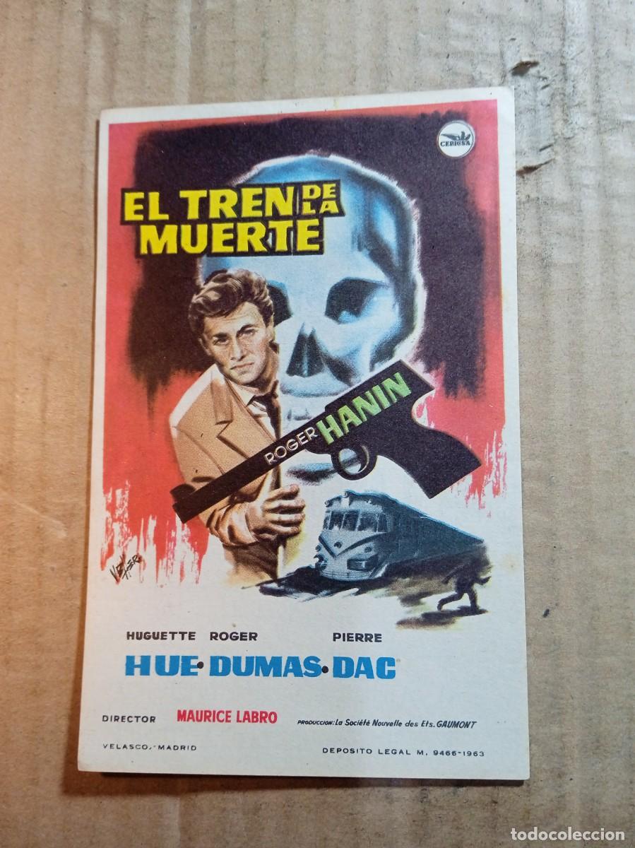  Foglietti di film di film antichi di cinema: FOLLETO DE MANO CON PUBLICIDAD EL TREN DE LA MUERTE
