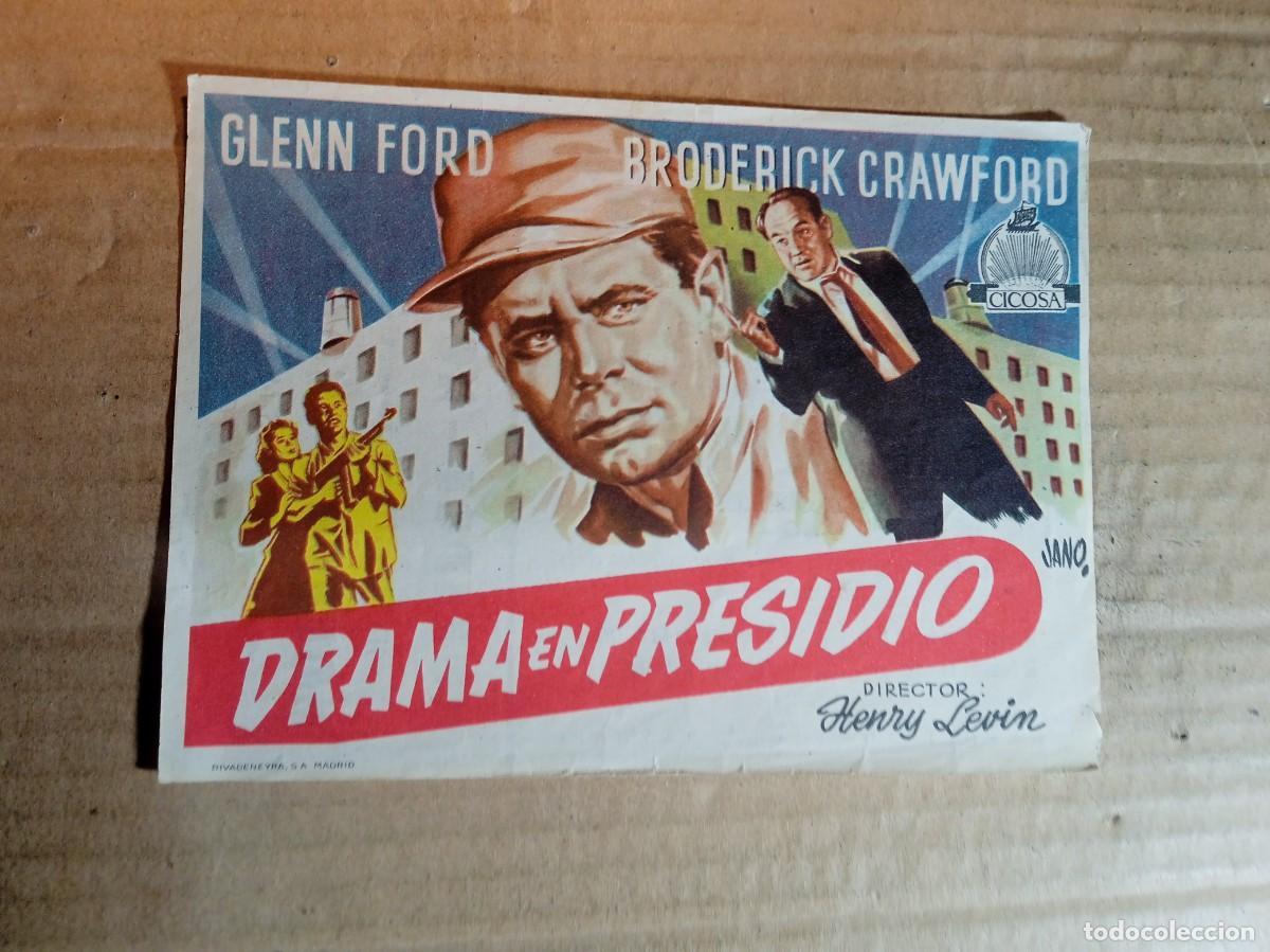 Cine: FOLLETO DE MANO CON PUBLICIDAD DRAMA EN PRESIDIO