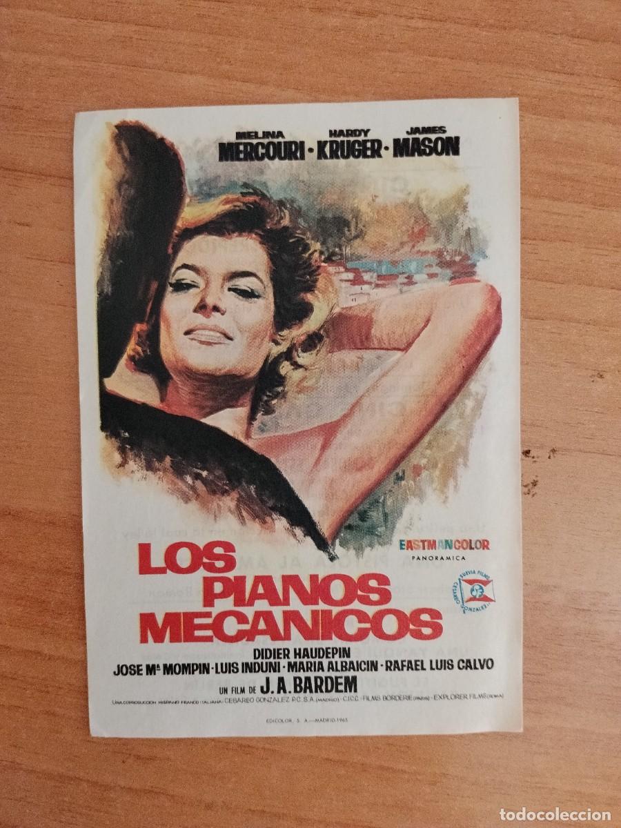 Cine: ROSA-PROGRAMA DE LA PELICULA --LOS PIANOS MECANICOS ct - Foto 1