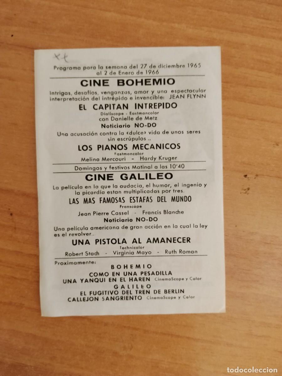 Cine: ROSA-PROGRAMA DE LA PELICULA --LOS PIANOS MECANICOS ct - Foto 2