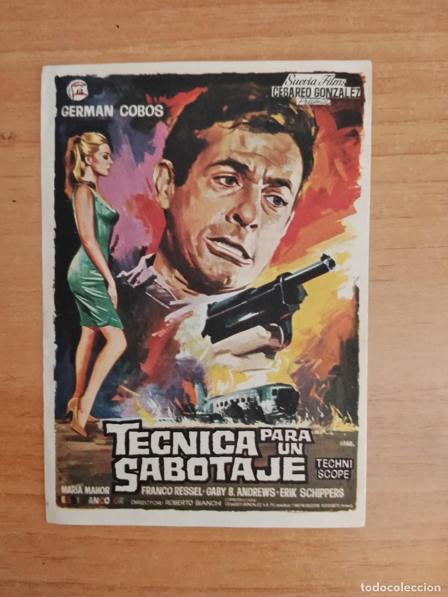 Cine: ROSA-PROGRAMA DE LA PELICULA --TECNICA DE SABOTAJE ct