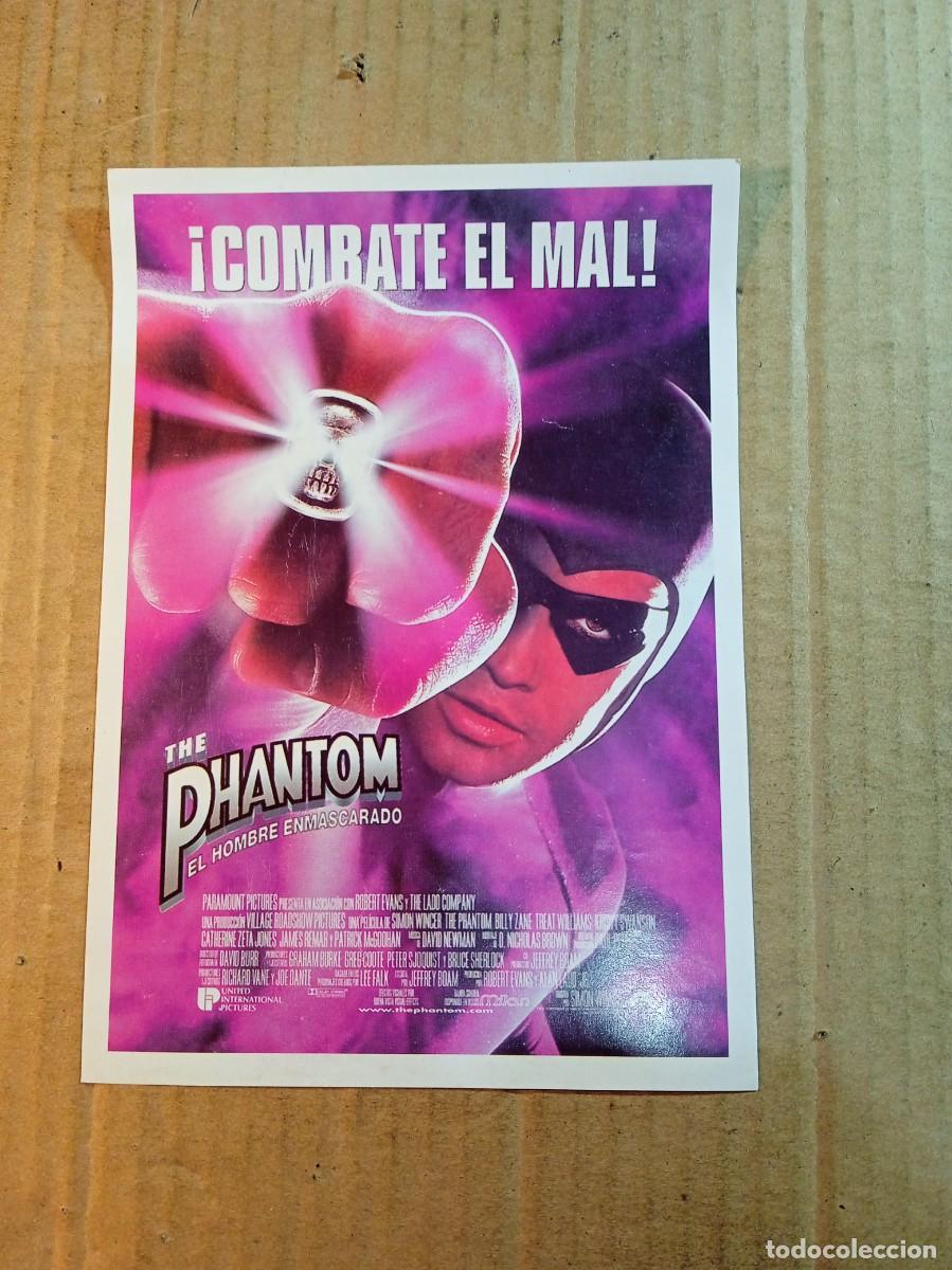 Cine: FOLLETO DE MANO CON PUBLICIDAD THE PHANTOM EL HOMBRE ENMASCARADO