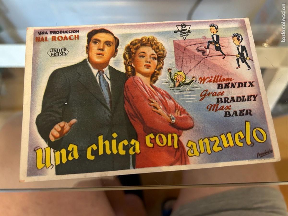 Cine: 1907 UNA CHICA CON ANZUELO CINE CALATRAVAS BURGOS SON PUBLICIDAD BUEN ESTADO