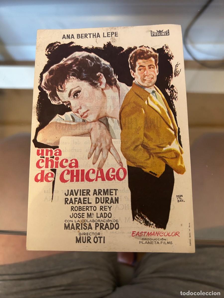 Cine: 1910 UNA CHICA DE CHICAGO TEATRO CERVANTES MALAGA CON PUBLICIDAD BUEN ESTADO