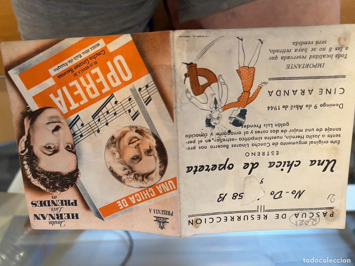 Cine: 1920 UNA CHICA DE OPERETA CINE MAIQUEZ BARCELONA CON PUBLICIDAD BUEN ESTADO