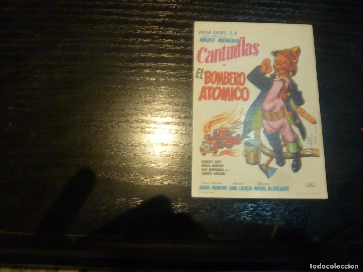 Cine: Folleto de cine EL BOMBERO ATOMICO con publicidad