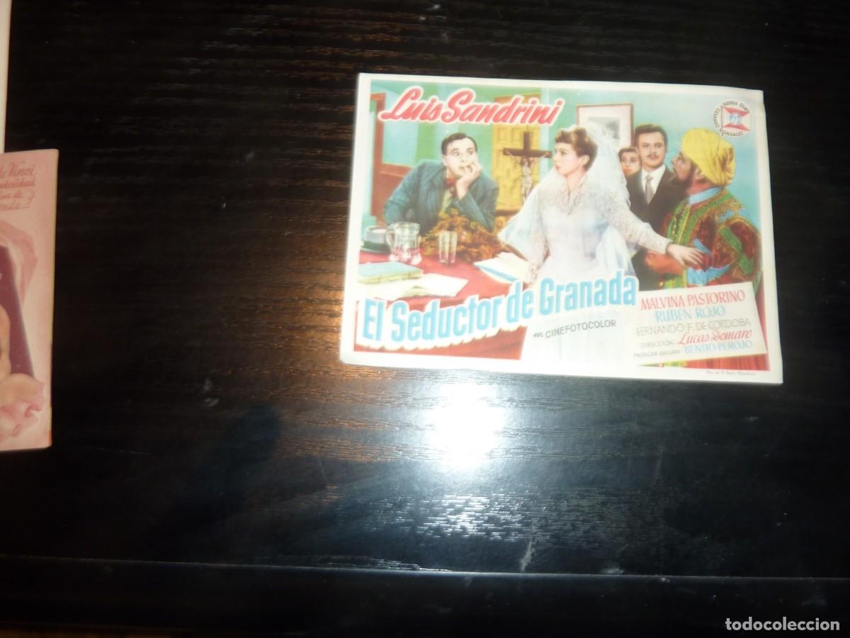 Cine: Folleto de cine EL SEDUCTOR DE GRANADA con publicidad