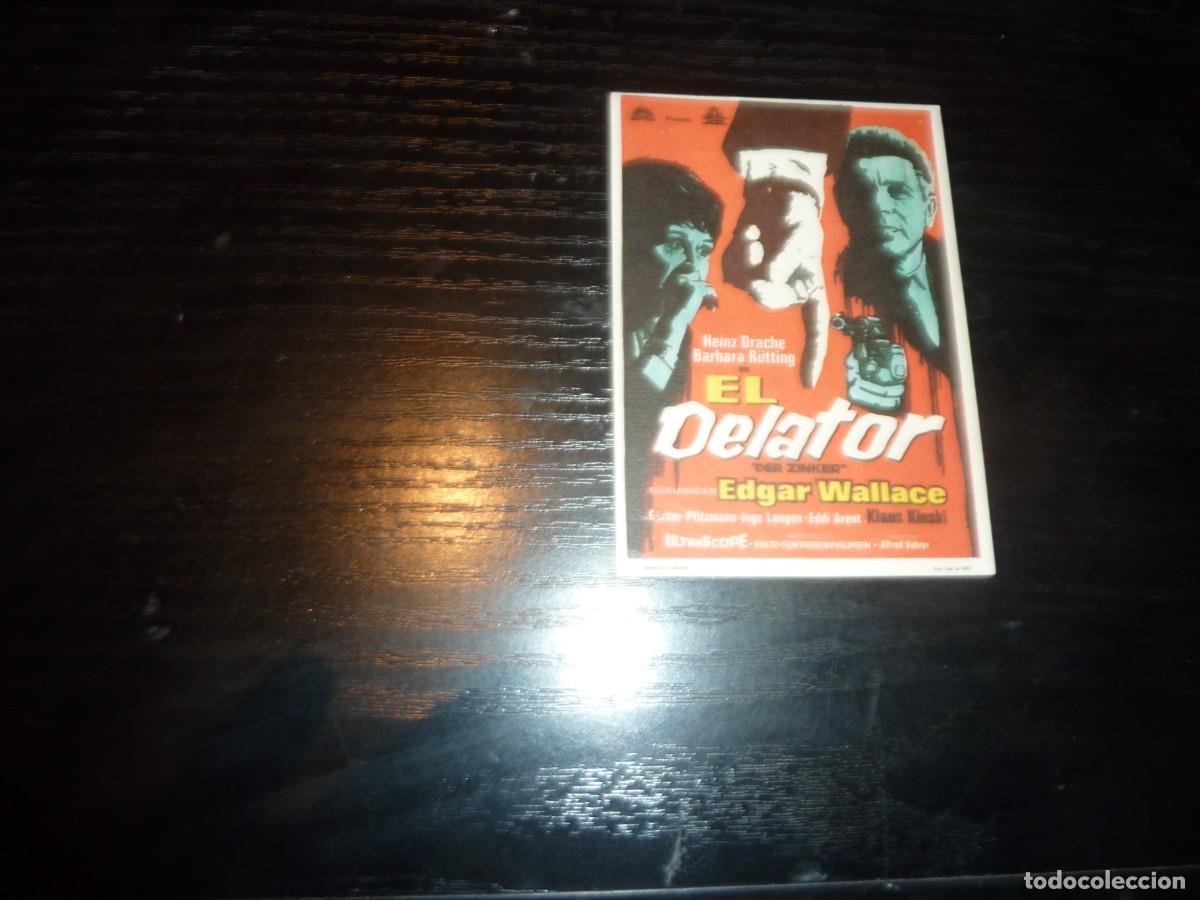 Cine: Folleto de cine EL DELATOR con publicidad