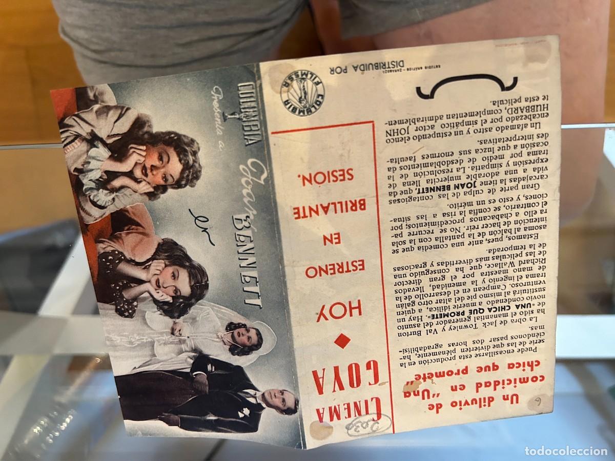 Cine: 1930 UNA CHICA QUE PROMETE CINEMA GOYA ZARAGOZA CON PUBLICIDAD BUEN ESTADO