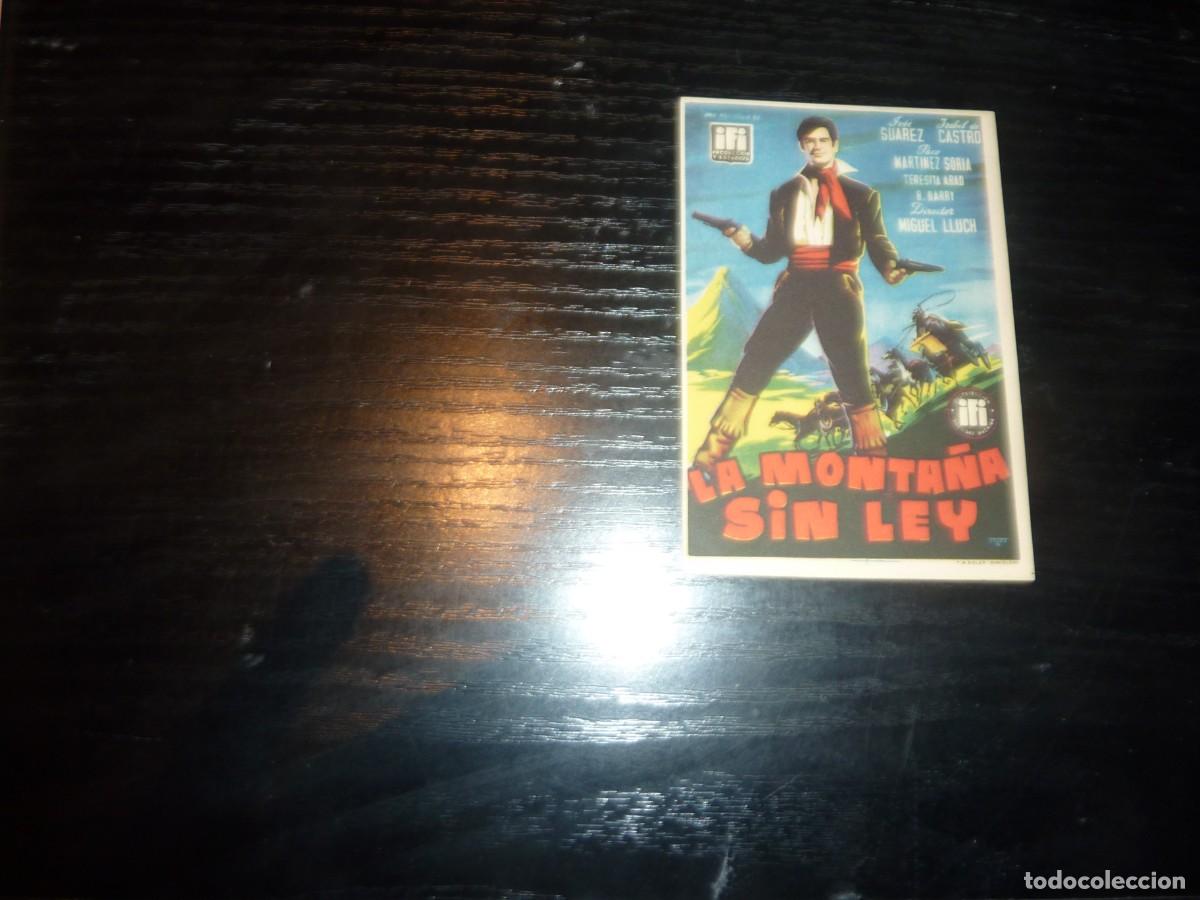 Cine: Folleto de cine LA MONTA&Ntilde;A SIN LEY con publicidad