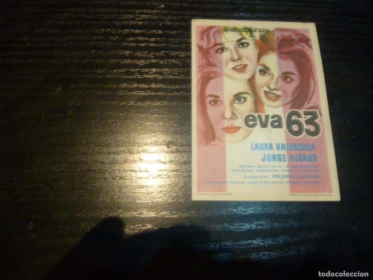 Cine: Folleto de cine EVA 63 con publicidad