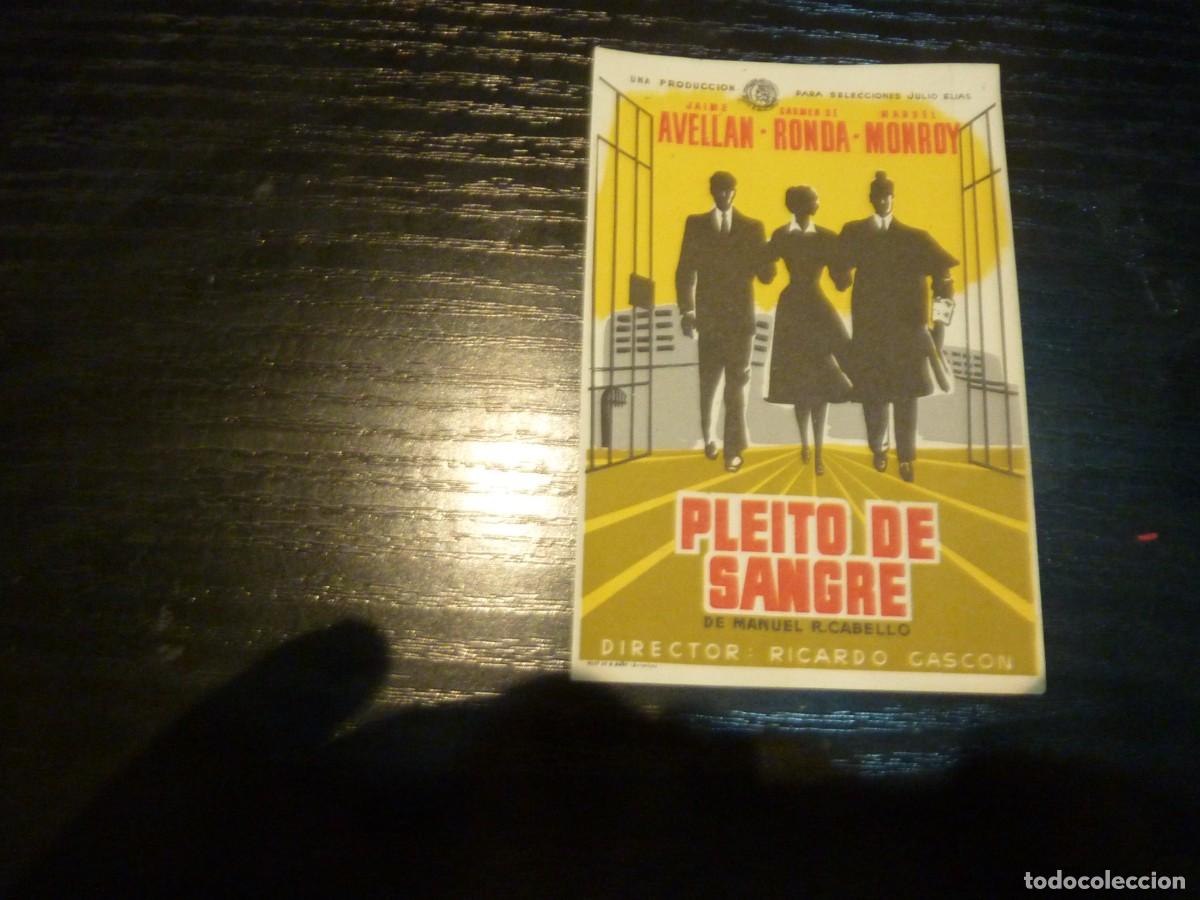 Cine: Folleto de cine PLEITO DE SANGRE con publicidad