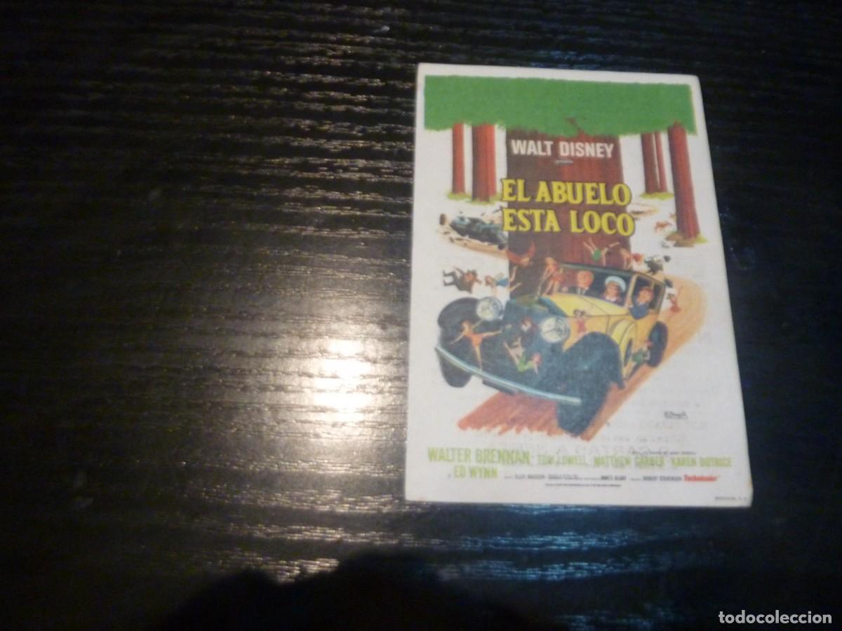 Cine: Folleto de cine EL ABUELO ESTA LOCO con publicidad