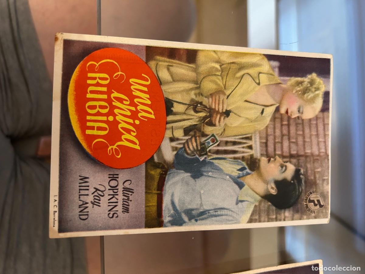 Cine: 1933 UNA CHICA RUBIA CINE ODEON HUESCA CON PUBLICIDAD BUEN ESTADO