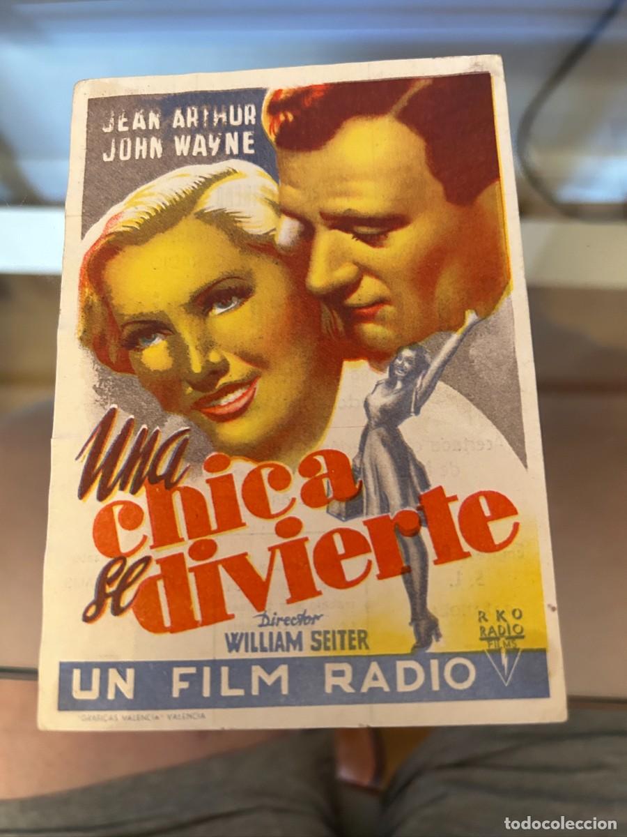 Cine: 1937 UNA CHICA SE DIVIERTE CINE ALHAMBRA ZARAGOZA CON PUBLICIDAAD BUEN ESTADO