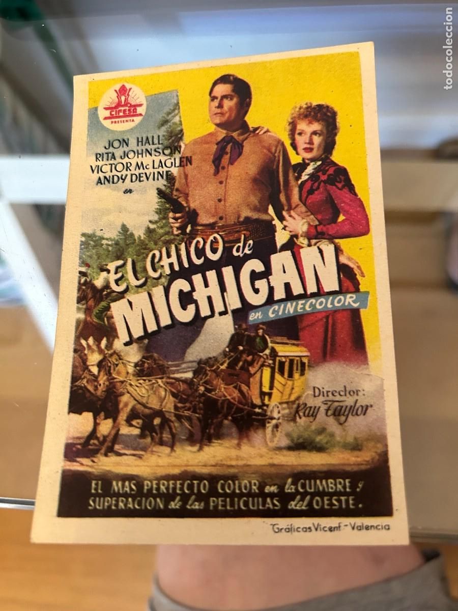 Cine: 1940 EL CHICO DE MICHIGAN SIN PUBLICIDAD BUEN ESTADO