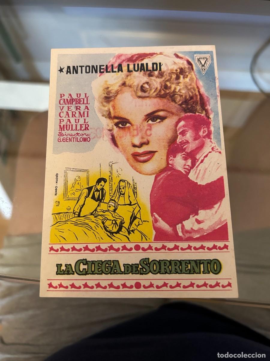 Cine: 1960 LA CIEGA DE SORRENTO TONA BARCELONA CON SELLO NUEVO