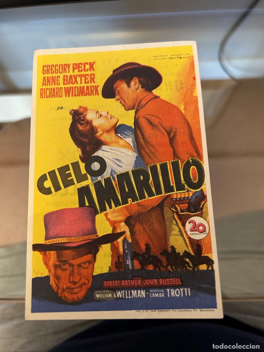 Cine: 1963 CIELO AMARILLO TEATRO BARTRINA BARCELONA NUEVO ON PUBLICIDAD