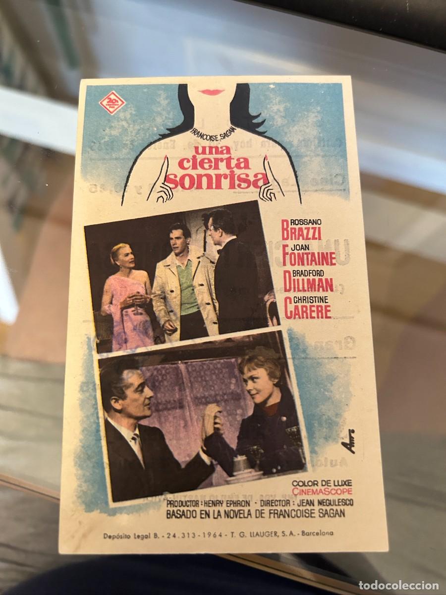 Cine: 1982 UNA CIERTA SONRISA CINE LAGASCA AVILA CON PUBLICIDAD BUEN ESTADO