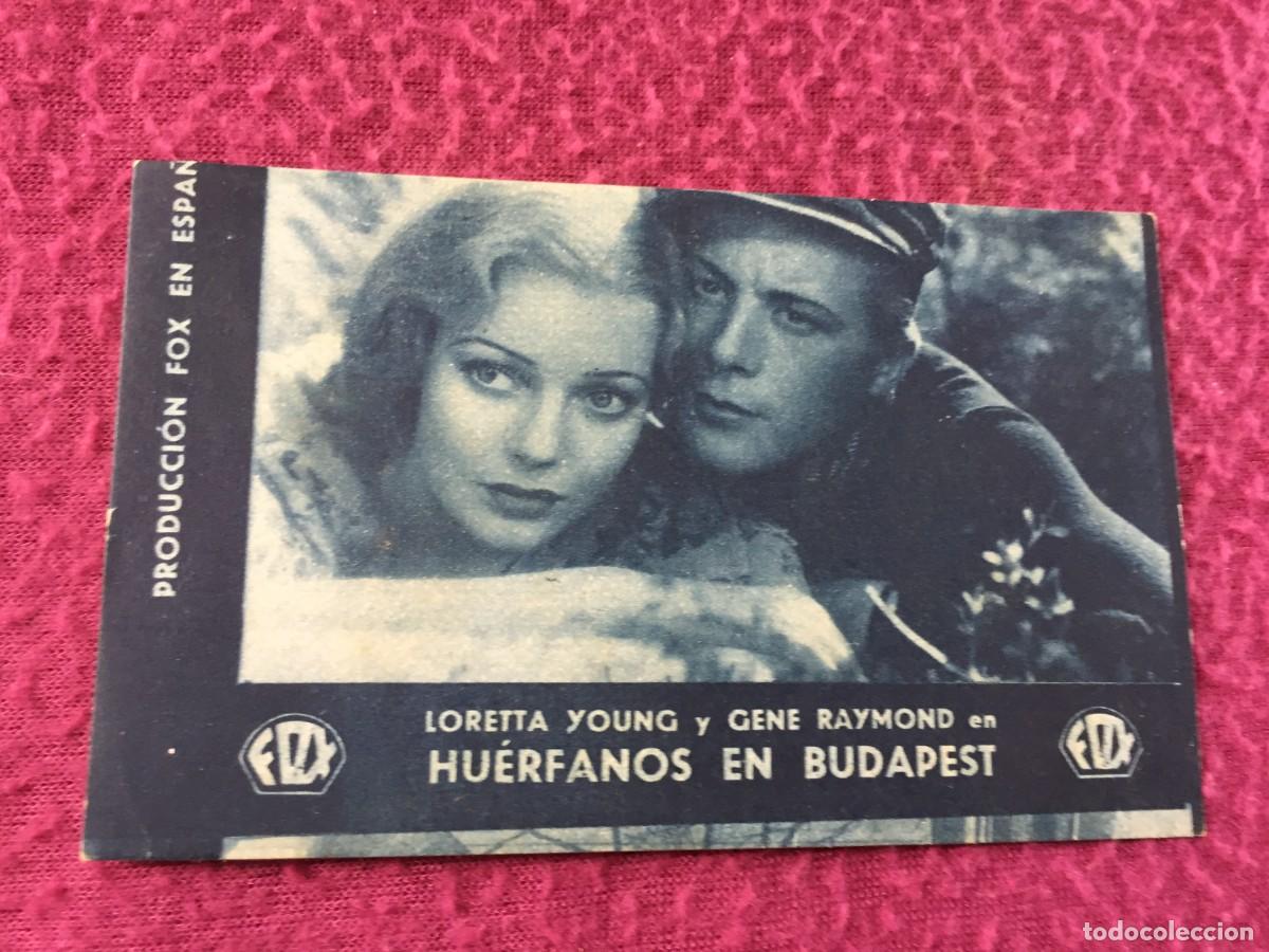 Cine: Programa tarjeta Fox hu&eacute;rfanos en Budapest loretta young gene raymond