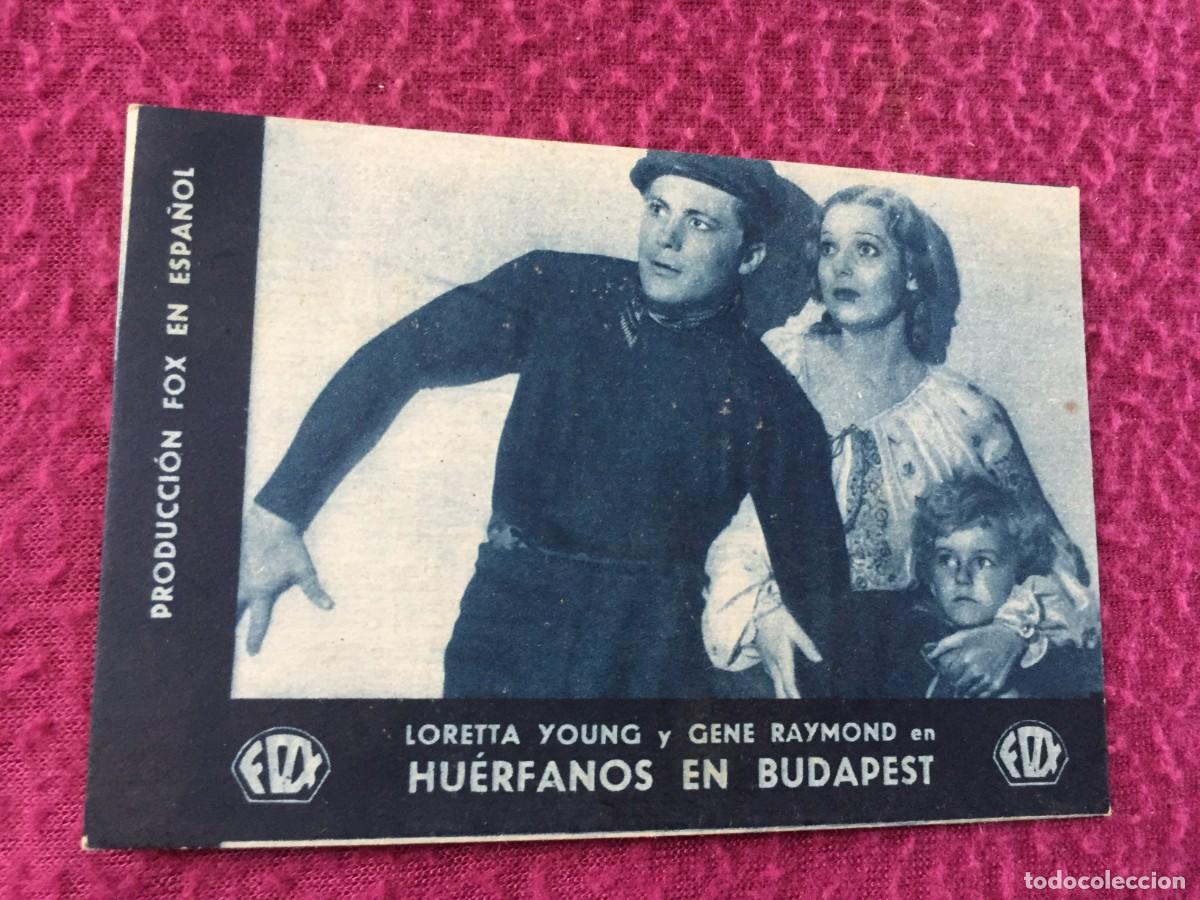 Cine: Programa tarjeta Fox hu&eacute;rfanos en Budapest loretta young gene raymond