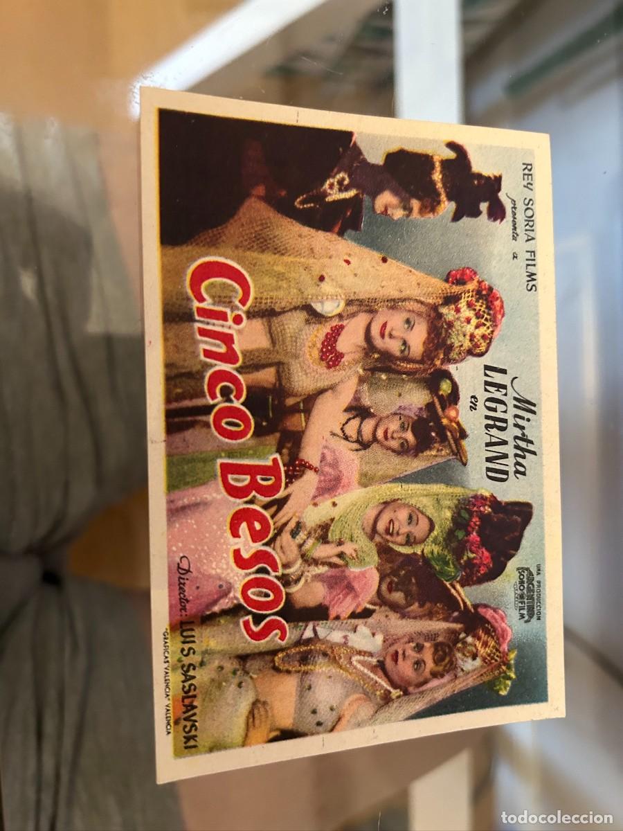 Cine: 1987 cinco besos teatro maiquez cartagena buen estado con publicidad