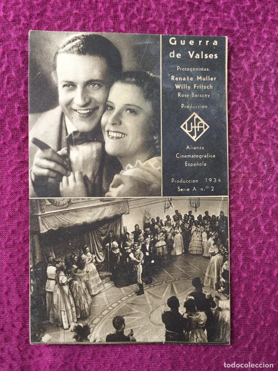 Cine: GUERRA DE VALSES PROGRAMA TARJETA ACE UFA RENATE MULLER WILLY FRITSCH