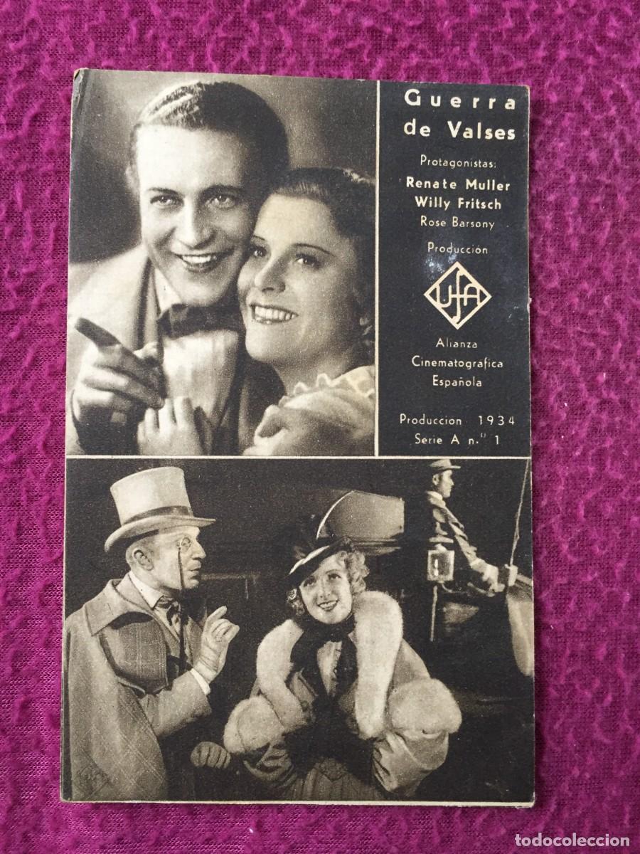 Cine: GUERRA DE VALSES PROGRAMA TARJETA ACE UFA RENATE MULLER WILLY FRITSCH