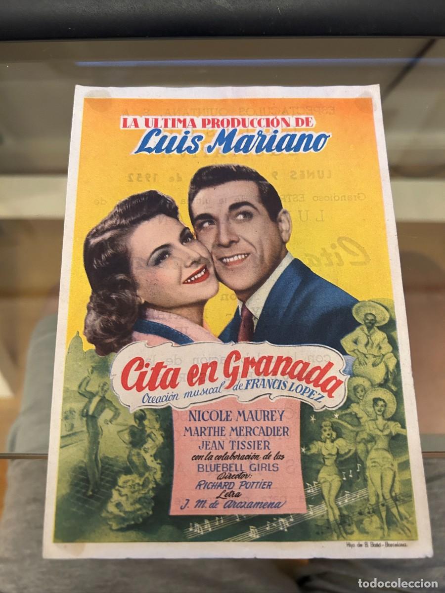 Cine: 2014 CITA EN GRANADA COLISEO EQUITATIVA ZARAGOZA BUEN ESTADO CON PUBLICIDAD