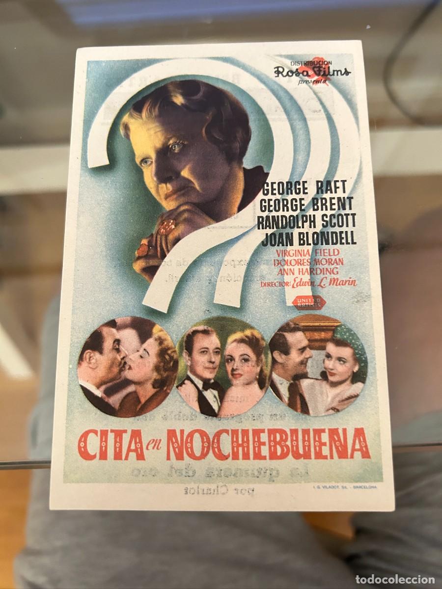 Cine: 2024 CITA EN NOCHEBUENA TEATRO BELLAS ARTES BARCELONA BUEN ESTADO CON PUBLICIDAD