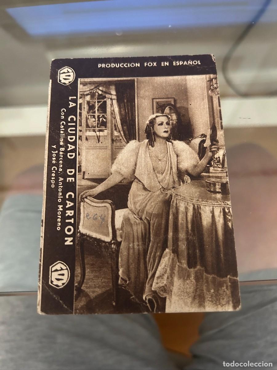 Cine: 2029 LA CIUDAD DE CARTON TEATRO POMBO MIERES CON PUBLICIDAD BUEN ESTADO