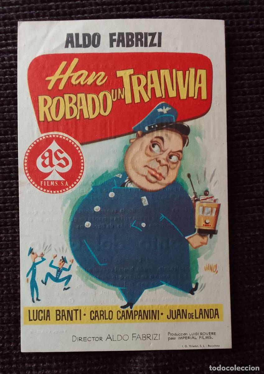 Cine: PROGRAMA DE CINE. HAN ROBADO UN TRANVIA. ALDO FABRIZI. JANO. MAJESTIC CINEMA. DE MANO.
