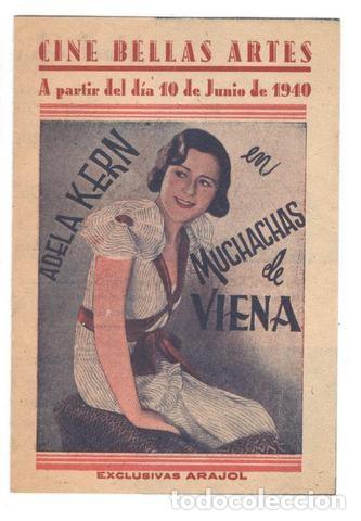 Cine: MUCHACHAS DE VIENA &ndash; ADELE KERN &ndash; PROGRAMA DE MANO. Pel&iacute;cula prohibida en la Alemania nazi