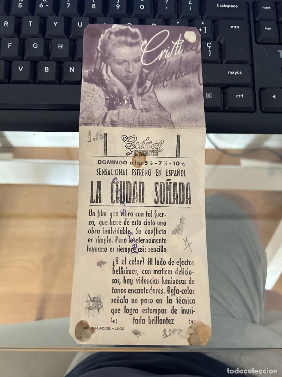 Cine: 2058 la ciudad so&ntilde;ada central cinema lugo con publicidad buen estado