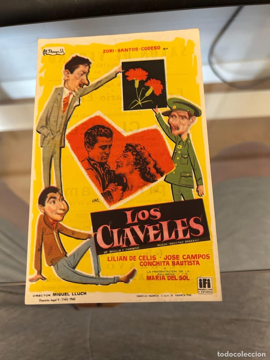 Cine: 2070 los claveles salon de verano jardines teatro circo valencia con publicidad buen estado