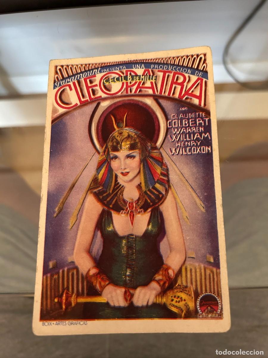 Folhetos de m&atilde;o de filmes antigos de cinema: 2082 cleopatra salon dore zaragoza buen estado con publicidad
