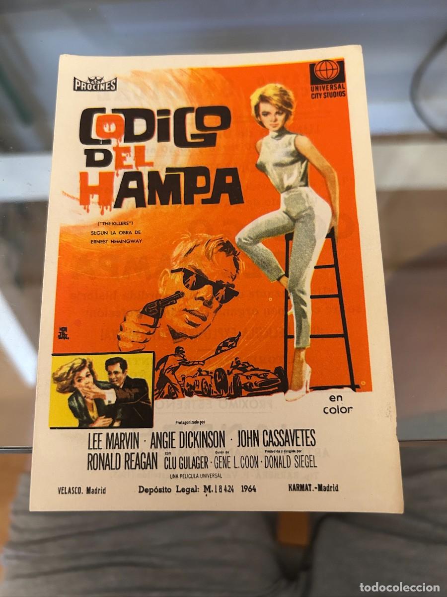 Cine: 2110 CODIGO DEL HAMPA TEATRO CINE SINDICAL CASTELLON CON PUBLICIDAD BUEN ESTADO