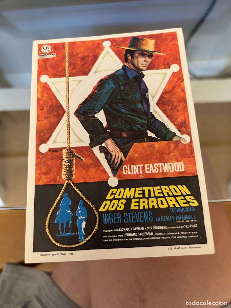 Cine: 2142 COMETIERON DOS ERRORES CLINT EASTWOOD SIN PUBLICIDAD NUEVO