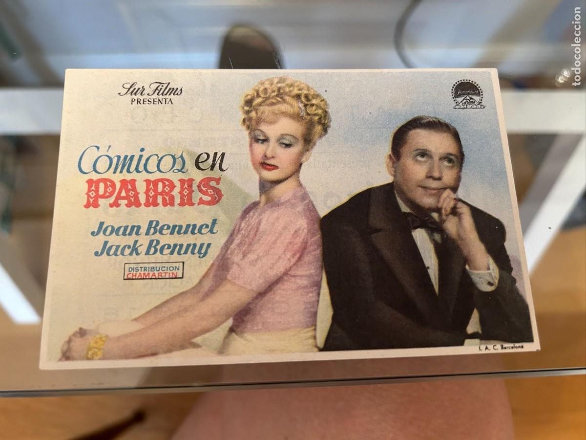  Flyers Publicitaires de films Anciens: 2143 COMICOS EN PARIS TEATRO LICEO BAEZA NUEVO CON PUBLICIDAD