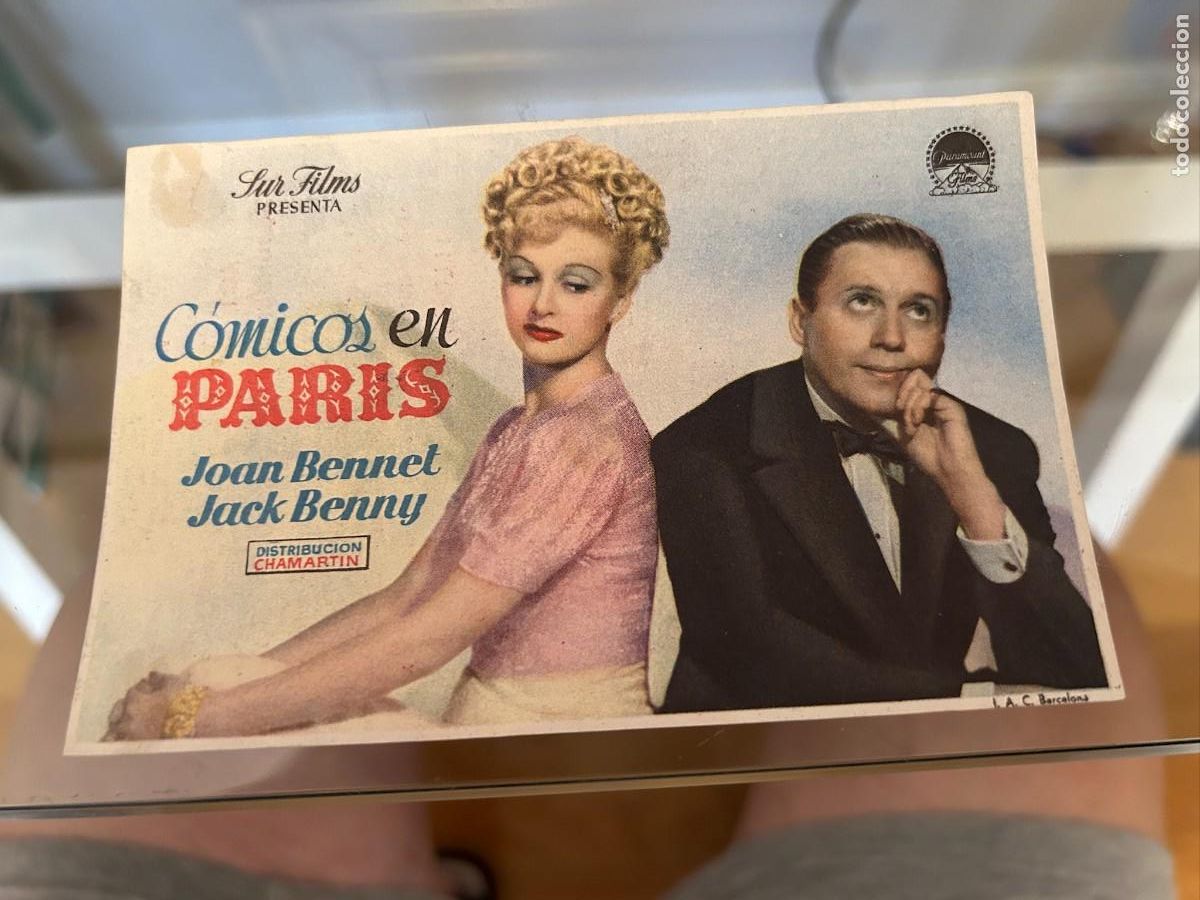 Cine: 2144 COMICOS EN PARIS CINE FUENSECA CORDOBA CON PUBLICIDAD CORRECTO