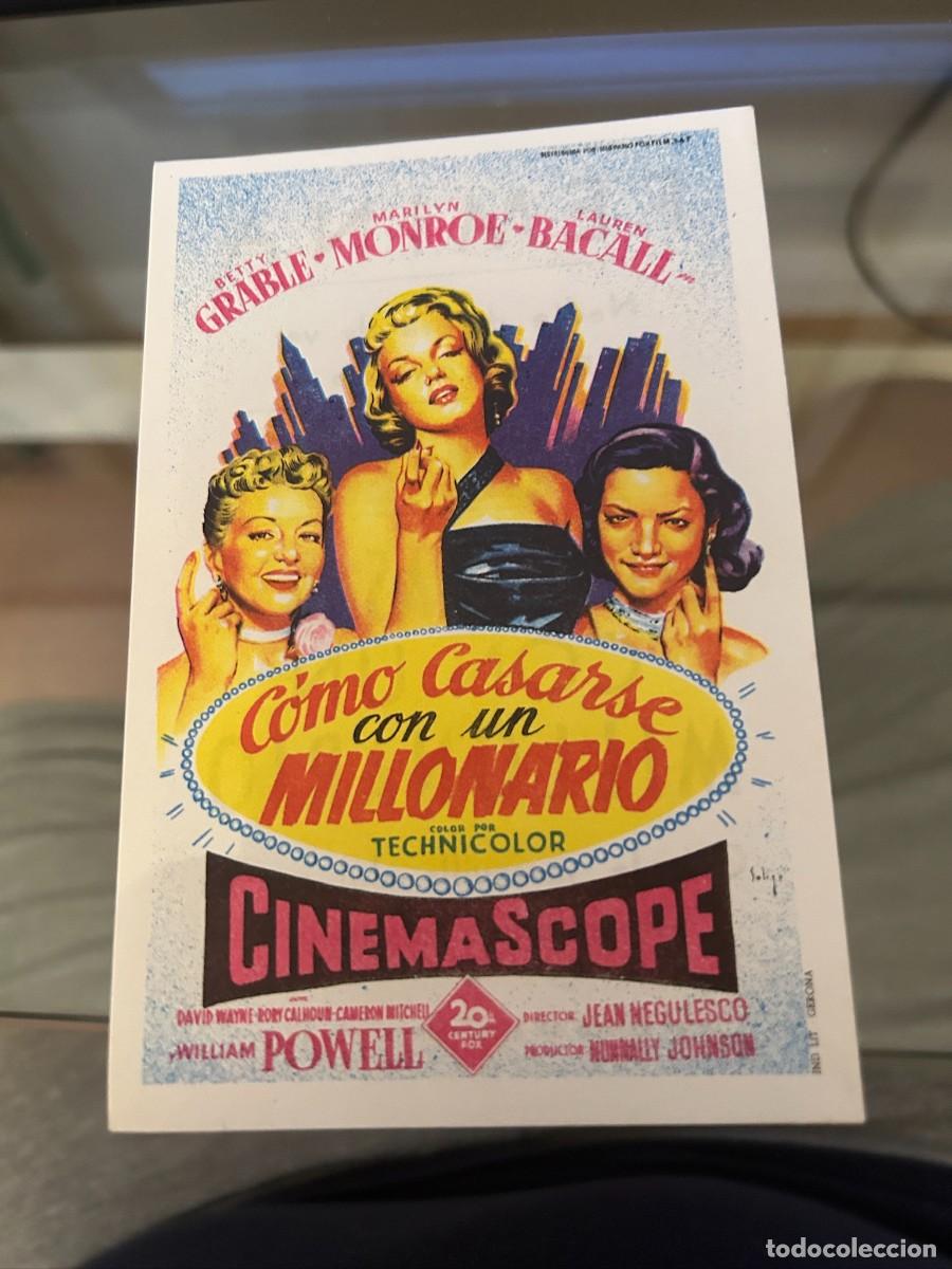 Cine: 2149 COMO CASARSE CON UN MILLONARIO MARILYN MONROE CINE FEMINA TARRAGONA CON PUBLICIDAD NUEVO