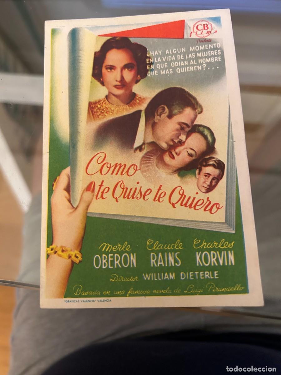 Cine: 2163 COMO TE QUISE TE QUIERO SIN PUBLICIDAD BUEN ESTADO