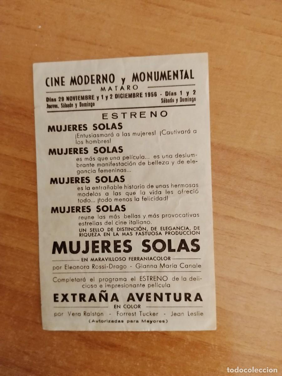 Cine: ROSA-PROGRAMA DE LA PELICULA --MUJERES SOLAS ct - Foto 2