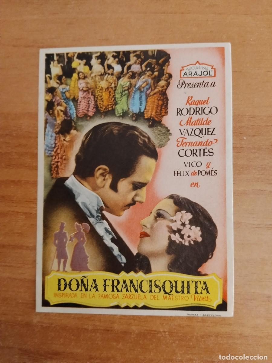 Cine: ROSA-PROGRAMA DE LA PELICULA --DO&Ntilde;A FRANCISQUITA