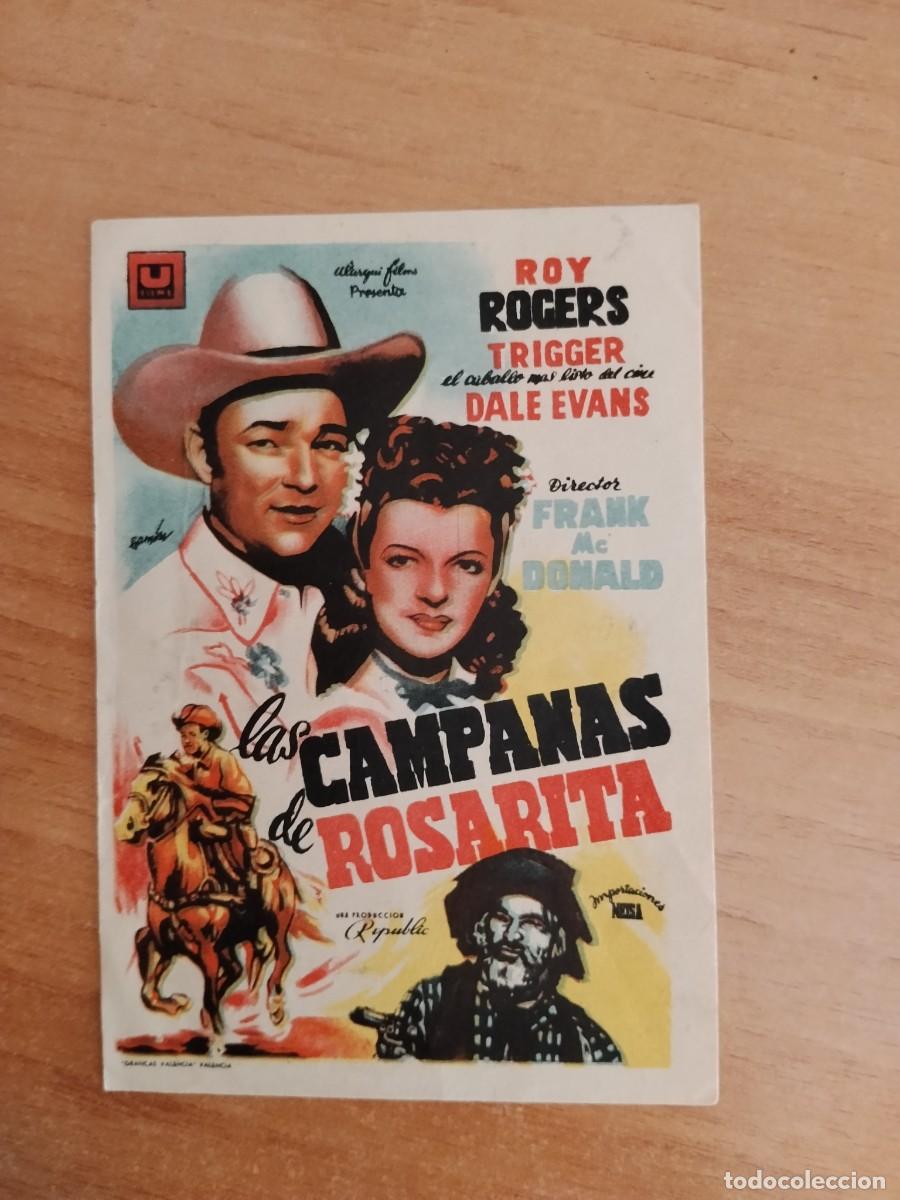 Cine: ROSA-PROGRAMA DE LA PELICULA --LAS CAMPANAS DE ROSARITA - Foto 1